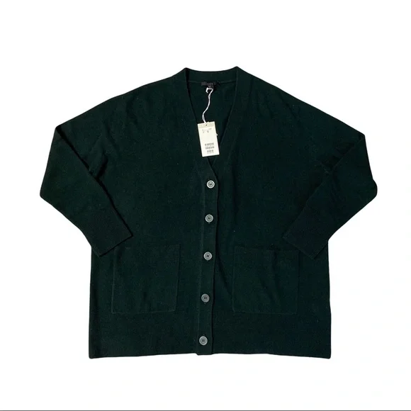 SOLD! New COS Women’s Lambswool Oversized Cardigan Green Size XS - Picture 3 of 10